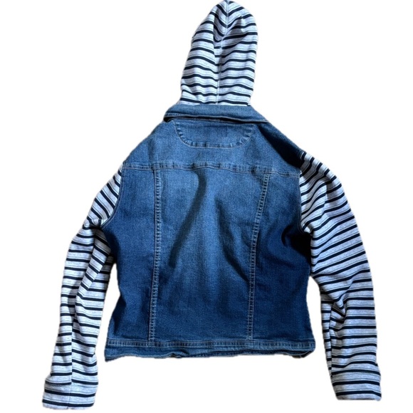 Wallflower Jean Striped Sweatshirt Hoodie Jacket Juniors XL Dreamer Fit Gorpcore - Picture 4 of 6